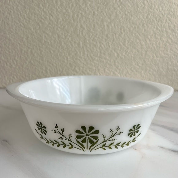 Glass Bake Baking Green & white Flower Glassware - Picture 4 of 7